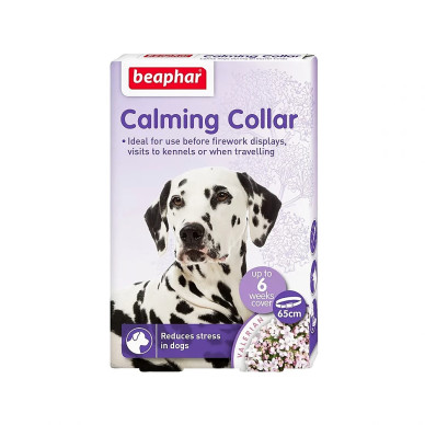 Zgardă Beaphar Anti-Stress câine, 65 cm – calm natural în situații stresante